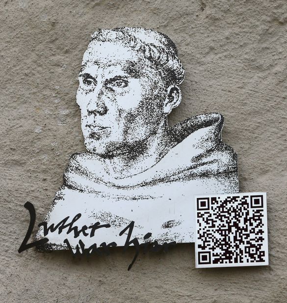 Plakette „Luther war hier"