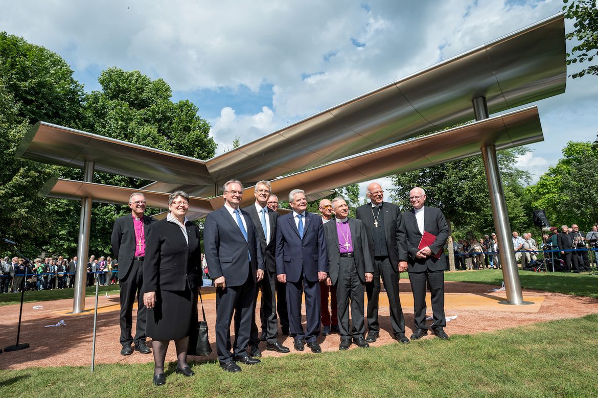Bundespräsident Joachim Gauck im Luthergarten