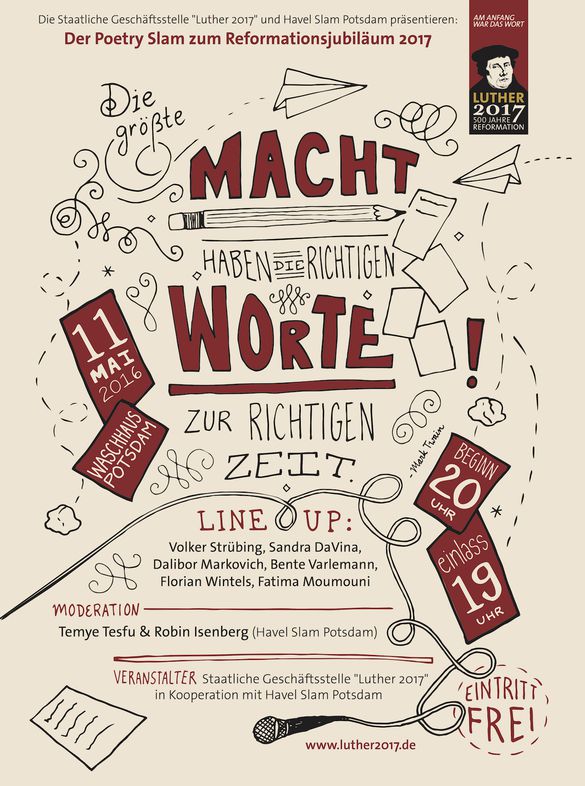 Plakat für Poetry Slam