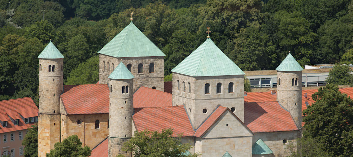 St. Michael in Hildesheim vom Turm der St. Andreaskirche aus gesehen