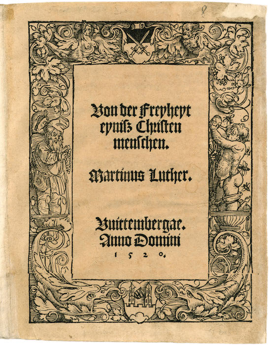Titelblatt von Luthers Freiheitsschrift