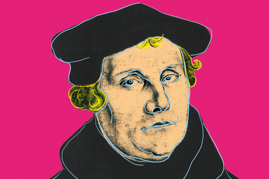 Martin Luther-Portrait grafisch verfremdet