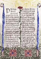 Handschrift auf Pergament Psalm 23
