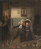Gemälde "Die Pfarrerskinder" von Johann Peter Hasenclever