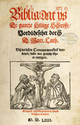Lutherbibel aus dem Jahr 1554